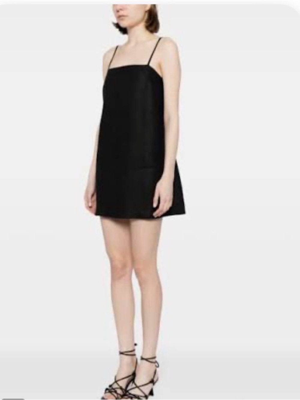 Reformation Aubree Linen Dress Black - Size S - Picture 3 of 3